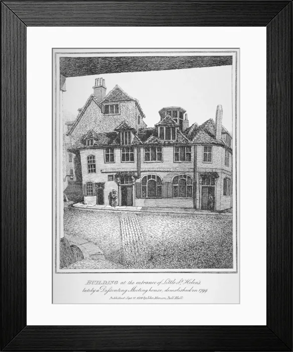 Framed Print : Building at the entrance of Little St Helens, City of London, 1870
