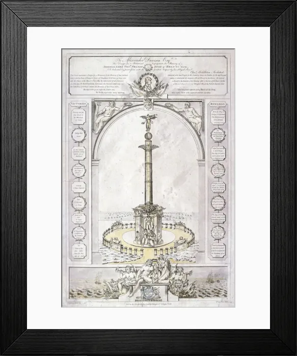 Framed Print : Design for a monument to Admiral Lord Nelson in the form of a column, 1806. Artist Framed Print : Design for a monument to Admiral Lord Nelson in the form of a column, 1806. Artist