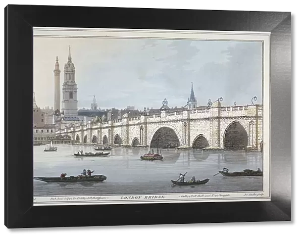 Old London Bridge, 1795. Artist: Joseph Constantine Stadler