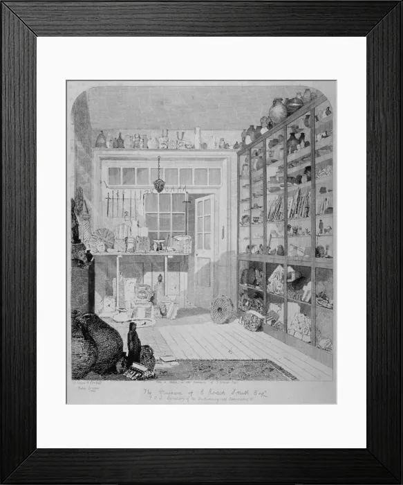 Framed Print : Interior view of Charles Roach Smiths museum in Liverpool Street, City of London, 1850 Framed Print : Interior view of Charles Roach Smiths museum in Liverpool Street, City of London, 1850