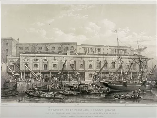 Brewers Quay, Chester Quay and Galley Quay, Lower Thames Street, City of London, 1846