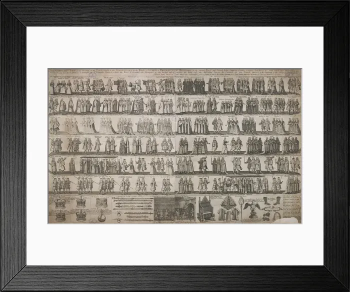 Framed Print : Coronation procession, 1760 Framed Print : Coronation procession, 1760