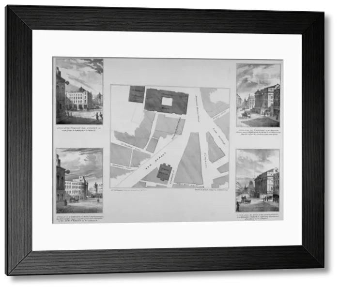 Framed Print : Plan of proposals for King William Street, City of London, 1832. Artist: Blades Framed Print : Plan of proposals for King William Street, City of London, 1832. Artist: Blades