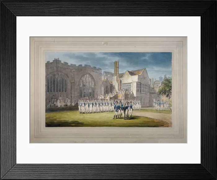 Framed Print : Leathersellers Hall, and the Church of St Helen, Bishopsgate, City of London, 1792 Framed Print : Leathersellers Hall, and the Church of St Helen, Bishopsgate, City of London, 1792