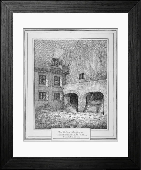 Framed Print : Interior view of a kitchen, Leathersellers Hall, Little St Helens, City of London, 1800 Framed Print : Interior view of a kitchen, Leathersellers Hall, Little St Helens, City of London, 1800