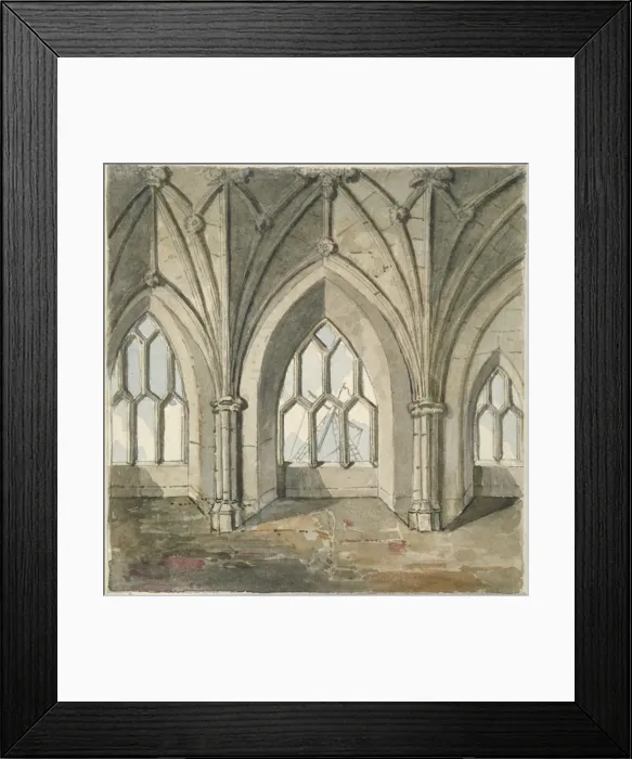 Framed Print : Interior of the crypt under St Thomas Chapel, London Bridge, 1758. Artist Framed Print : Interior of the crypt under St Thomas Chapel, London Bridge, 1758. Artist
