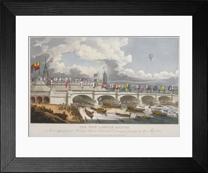 Framed Print : Opening ceremony of the new London Bridge, 1831 Framed Print : Opening ceremony of the new London Bridge, 1831