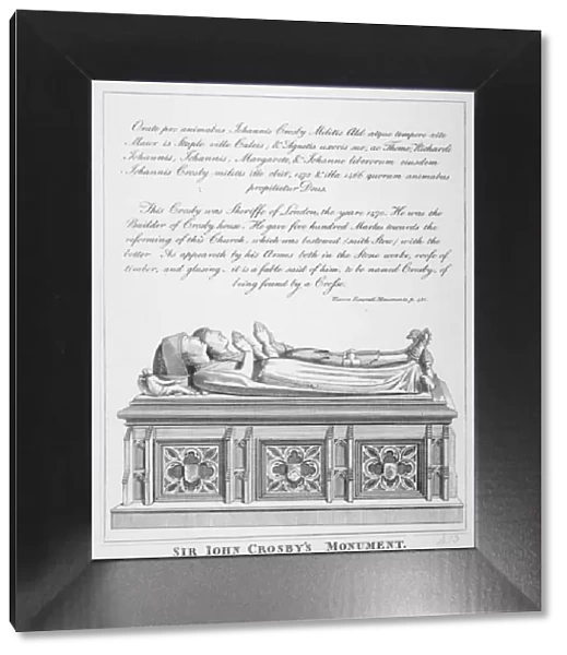 Tombs in the Church of St Helen, Bishopsgate, City of London, 1794