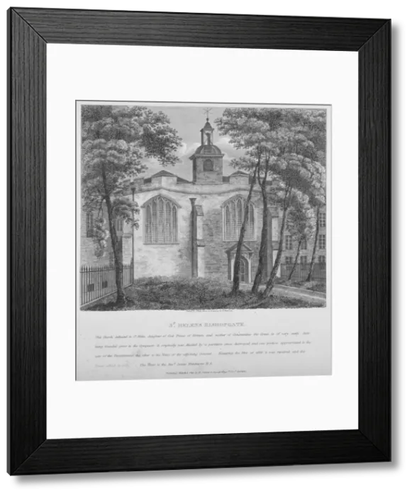 Framed Print : Church of St Helen, Bishopsgate, City of London, 1810. Artist: White Framed Print : Church of St Helen, Bishopsgate, City of London, 1810. Artist: White