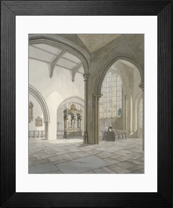 Framed Print : Interior south-west view of the Church of St Helen, Bishopsgate, City of London, 1820 Framed Print : Interior south-west view of the Church of St Helen, Bishopsgate, City of London, 1820