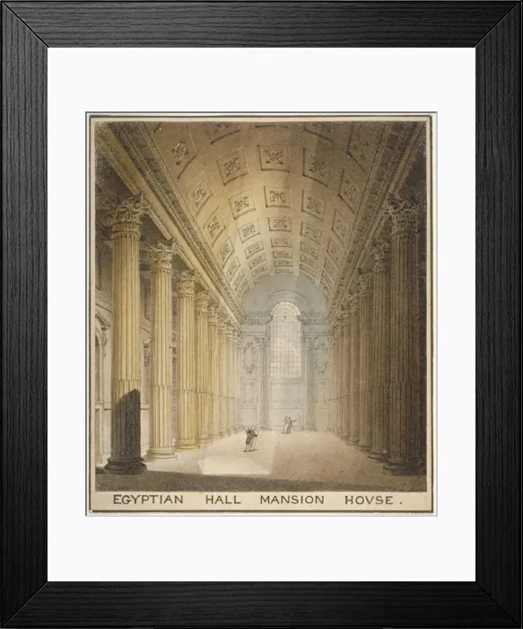 Framed Print : Interior view of the Egyptian Hall, Mansion House, City of London, 1820 Framed Print : Interior view of the Egyptian Hall, Mansion House, City of London, 1820
