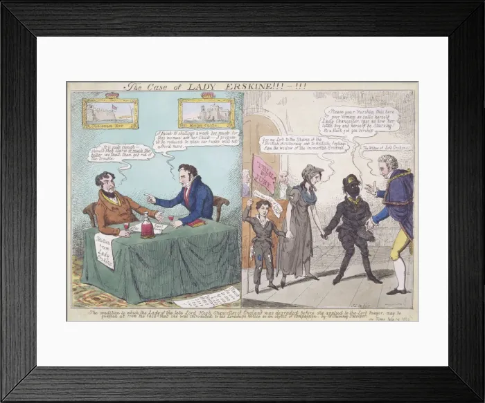 Framed Print : The case of Lady Erskine!!!-!!!, 1826. Artist: JL Marks Framed Print : The case of Lady Erskine!!!-!!!, 1826. Artist: JL Marks