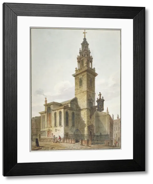 Framed Print : View of the Church of St James Garlickhythe, City of London, 1811. Artist: John Coney Framed Print : View of the Church of St James Garlickhythe, City of London, 1811. Artist: John Coney