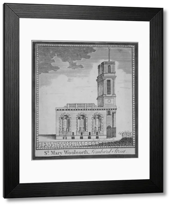 Framed Print : Church of St Mary Woolnoth from the north, City of London, 1770 Framed Print : Church of St Mary Woolnoth from the north, City of London, 1770