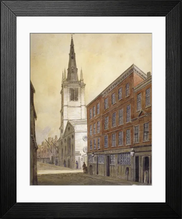 Framed Print : Church of St Margaret Pattens, Eastcheap, City of London, 1815