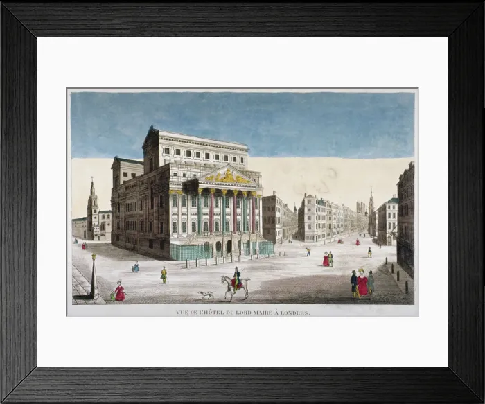 Framed Print : View of Mansion House, Cornhill and Lombard Street, City of London, 1790 Framed Print : View of Mansion House, Cornhill and Lombard Street, City of London, 1790