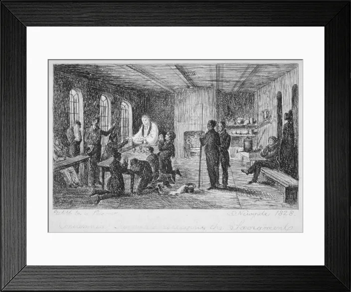 Framed Print : Inside Newgate Prison, Old Bailey, City of London, 1828. Artist: WT Framed Print : Inside Newgate Prison, Old Bailey, City of London, 1828. Artist: WT