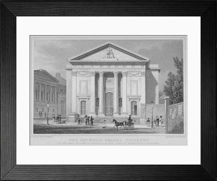 Framed Print : St Marys Roman Catholic Church, Moorfields, City of London, 1827. Artist: Thomas Barber Framed Print : St Marys Roman Catholic Church, Moorfields, City of London, 1827. Artist: Thomas Barber