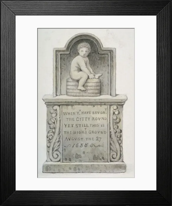 Framed Print : Stone relief, Newgate Street, City of London, 1820 Framed Print : Stone relief, Newgate Street, City of London, 1820