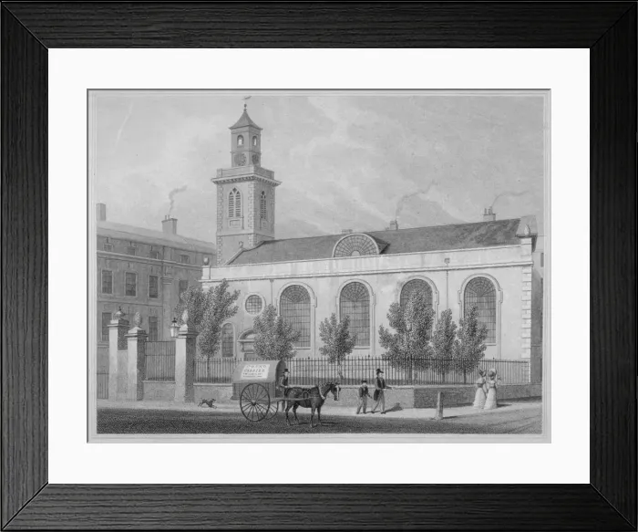 Framed Print : Church of St Mary Aldermanbury, City of London, 1830. Artist: R Acon Framed Print : Church of St Mary Aldermanbury, City of London, 1830. Artist: R Acon