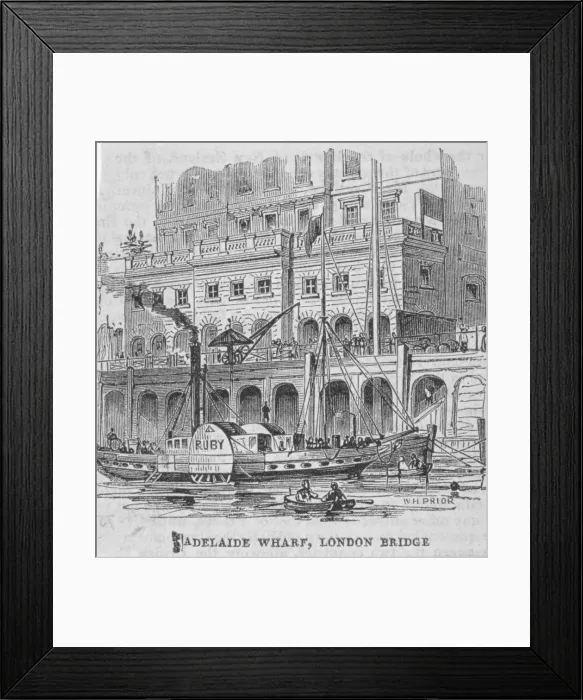 Framed Print : Adelaide Wharf, London Bridge, 1840 Framed Print : Adelaide Wharf, London Bridge, 1840