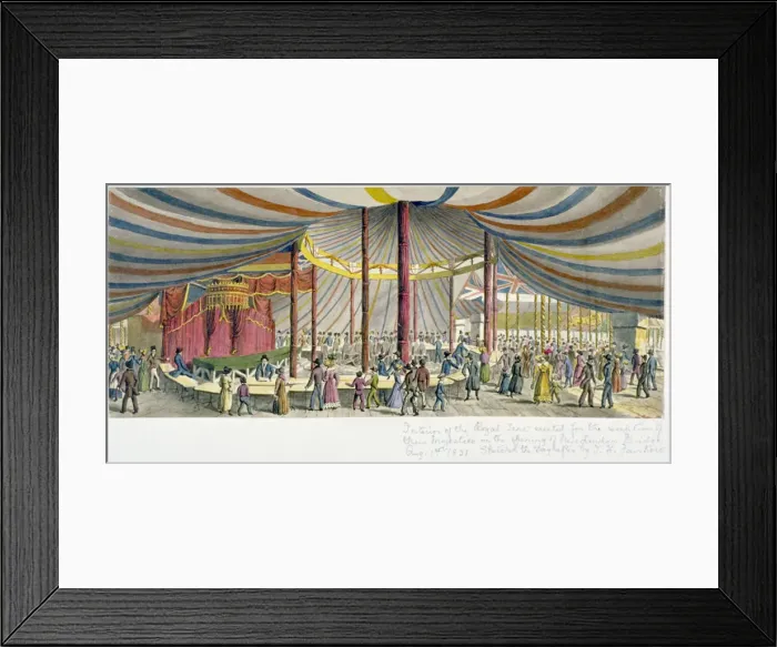 Framed Print : Royal opening of London Bridge, 1831. Artist: JH Fairholt Framed Print : Royal opening of London Bridge, 1831. Artist: JH Fairholt