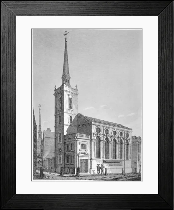 Framed Print : Church of St Michael, Queenhithe, City of London, 1812 Framed Print : Church of St Michael, Queenhithe, City of London, 1812
