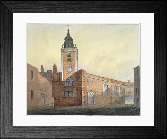 Framed Print : Church of St Michael Bassishaw, City of London, 1815. Artist: William Pearson Framed Print : Church of St Michael Bassishaw, City of London, 1815. Artist: William Pearson