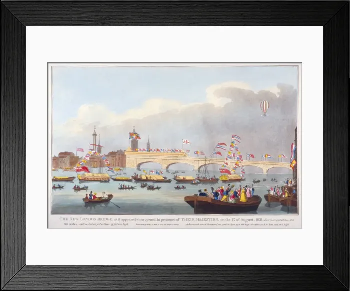 Framed Print : The opening of London Bridge by King William IV and Queen Adelaide, 1831 Framed Print : The opening of London Bridge by King William IV and Queen Adelaide, 1831