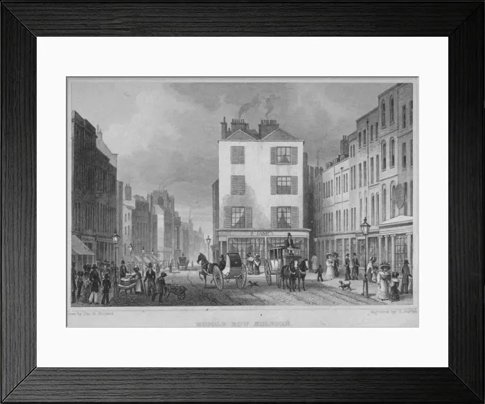 Framed Print : Middle Row, Holborn, London, 1829. Artist: Thomas Barber