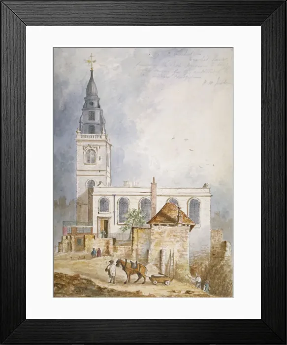 Framed Print : View of the Church of St Michael, Crooked Lane, City of London, 1831 Framed Print : View of the Church of St Michael, Crooked Lane, City of London, 1831