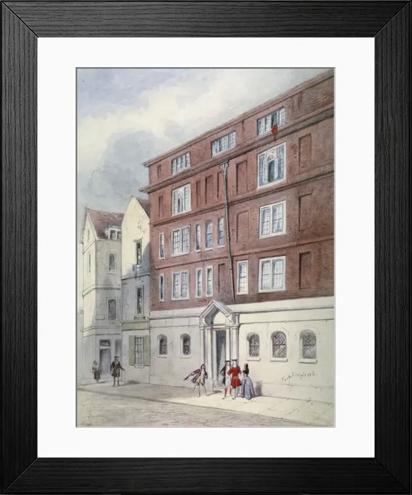 Framed Print : Residence of Titus Oates, Oat Lane, City of London, 1845. Artist Framed Print : Residence of Titus Oates, Oat Lane, City of London, 1845. Artist