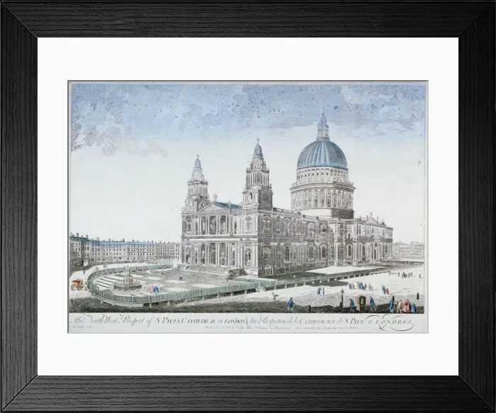 Framed Print : St Pauls Cathedral, City of London, 1755. Artist: NJB de Poilly Framed Print : St Pauls Cathedral, City of London, 1755. Artist: NJB de Poilly