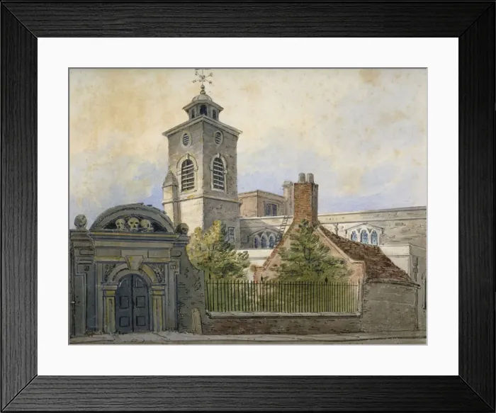 Framed Print : View of the Church of St Olave, Hart Street, from Seething Lane, City of London, 1815 Framed Print : View of the Church of St Olave, Hart Street, from Seething Lane, City of London, 1815