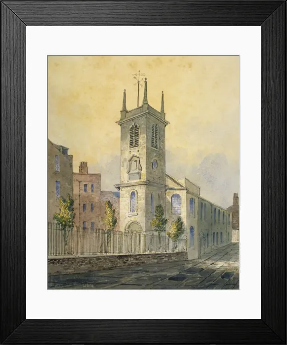 Framed Print : South-west view of the Church of St Olave Jewry, City of London, 1815 Framed Print : South-west view of the Church of St Olave Jewry, City of London, 1815
