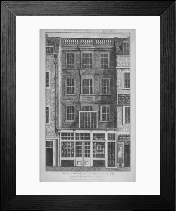 Framed Print : House which was once the residence of Jonathan Wild in Old Bailey, City of London, 1813 Framed Print : House which was once the residence of Jonathan Wild in Old Bailey, City of London, 1813