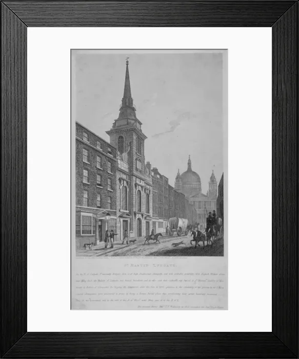 Framed Print : Church of St Martin within Ludgate, City of London, 1814. Artist:s Jenkins Framed Print : Church of St Martin within Ludgate, City of London, 1814. Artist:s Jenkins