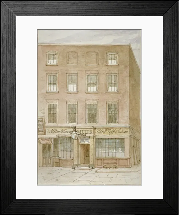 Framed Print : The Mitre Tavern, coffee house and hotel on Mitre Court, Fleet Street, City of London, 1850 Framed Print : The Mitre Tavern, coffee house and hotel on Mitre Court, Fleet Street, City of London, 1850
