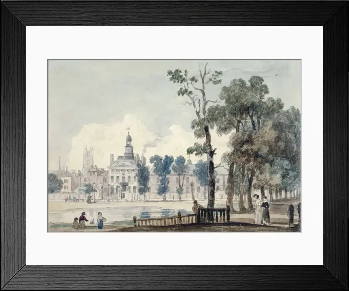 Framed Print : Exterior view of Old Bethlehem Hospital, Moorfields, City of London, 1811. Artist Framed Print : Exterior view of Old Bethlehem Hospital, Moorfields, City of London, 1811. Artist