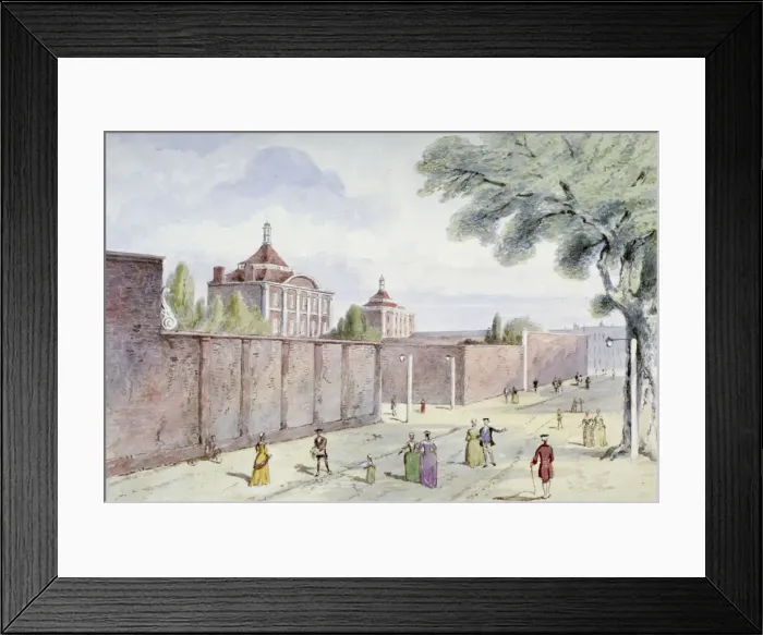 Framed Print : Old Bethlehem Hospital, Moorfields, City of London, 1850 Framed Print : Old Bethlehem Hospital, Moorfields, City of London, 1850