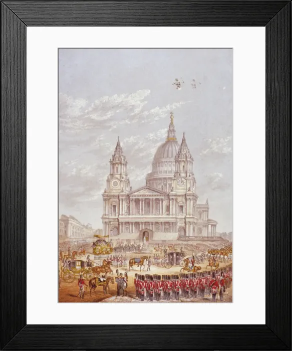 Framed Print : Funeral of the Duke of Wellington, St Pauls Cathedral, City of London, 18 November, 1852 Framed Print : Funeral of the Duke of Wellington, St Pauls Cathedral, City of London, 18 November, 1852