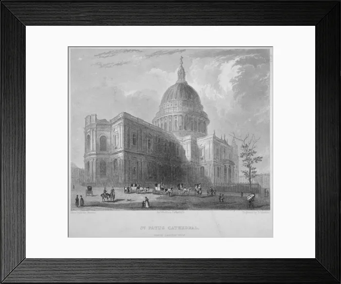 Framed Print : North-east view of St Pauls Cathedral, City of London, 1835. Artist: Benjamin Winkles Framed Print : North-east view of St Pauls Cathedral, City of London, 1835. Artist: Benjamin Winkles