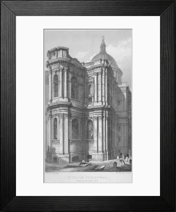 Framed Print : East end of St Pauls Cathedral, City of London, 1837. Artist: John Le Keux Framed Print : East end of St Pauls Cathedral, City of London, 1837. Artist: John Le Keux