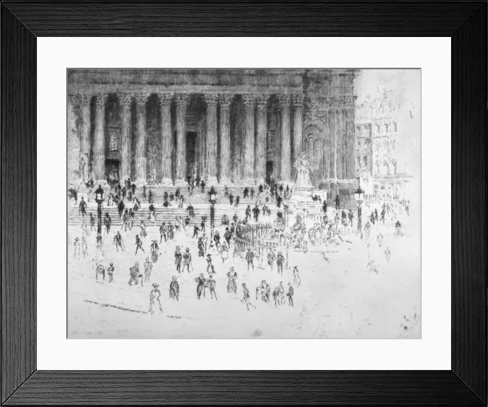 Framed Print : Steps outside the west front of St Pauls Cathedral, City of London, 1900. Artist Framed Print : Steps outside the west front of St Pauls Cathedral, City of London, 1900. Artist