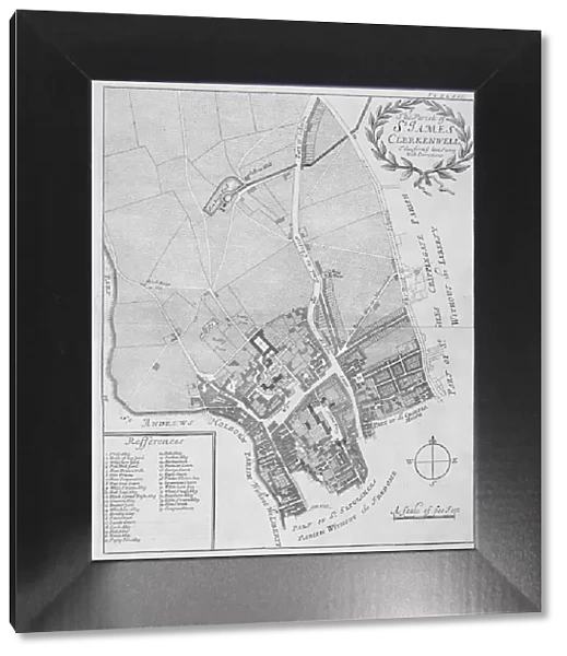 Map of the parish of St James Clerkenwell, London, 1720