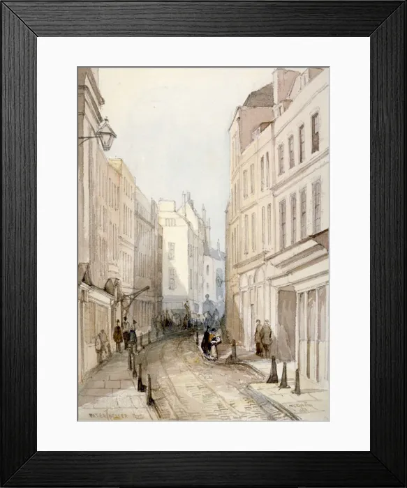 Framed Print : Paternoster Row, City of London, 1851. Artist: Thomas Colman Dibdin Framed Print : Paternoster Row, City of London, 1851. Artist: Thomas Colman Dibdin