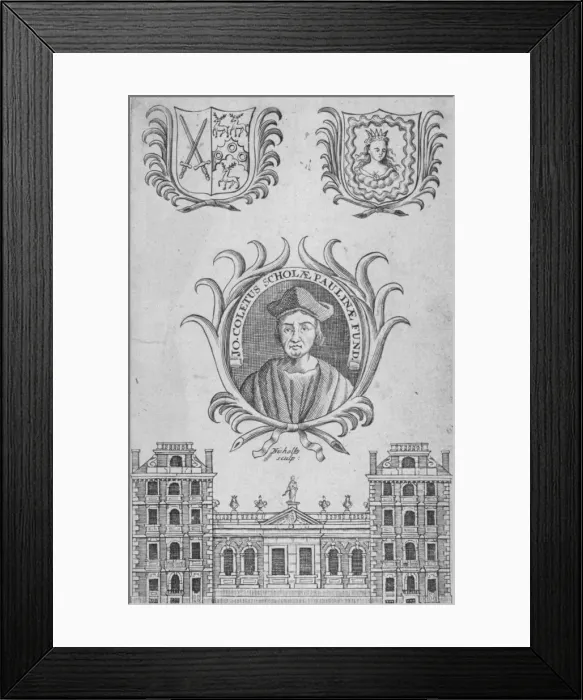 Framed Print : St Pauls School, City of London, 1750. Artist: Sutton Nicholls Framed Print : St Pauls School, City of London, 1750. Artist: Sutton Nicholls
