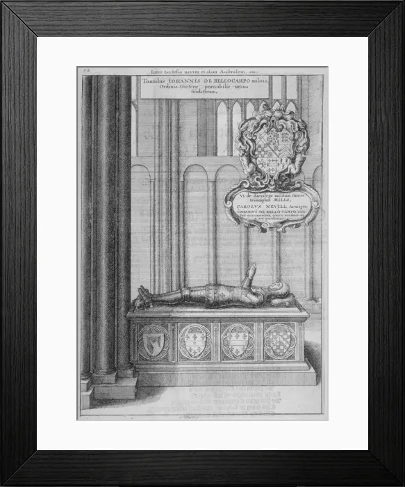 Framed Print : Tomb of John Beauchamp in old St Pauls Cathedral, City of London, 1656. Artist Framed Print : Tomb of John Beauchamp in old St Pauls Cathedral, City of London, 1656. Artist