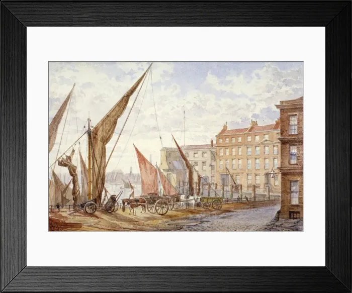 Framed Print : View of Maidstone Wharf, Queenhithe, City of London, 1865. Artist: Alfred Slocombe Framed Print : View of Maidstone Wharf, Queenhithe, City of London, 1865. Artist: Alfred Slocombe
