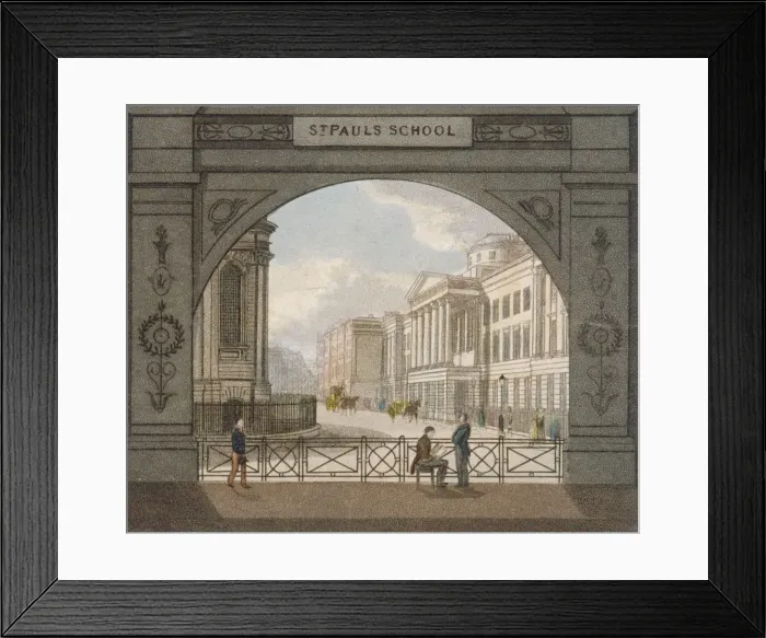 Framed Print : View of St Pauls School, City of London, 1820 Framed Print : View of St Pauls School, City of London, 1820